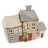 Shudehill Giftware Village Pottery 3 Tuinhuizen Theelichthouder - Grijs