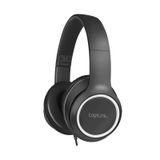 LogiLink HS0053 Headset Bedraad Hoofdband Zwart/Zilver