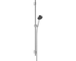 Hansgrohe Activera S Doucheset - EcoSmart waterbesparend - Select-knop bediening - 95mm - 2 straalfuncties - met glijstang Varia 105 cm - Chroom