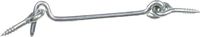 Amig windhaak / windhaken - staal - zilver - L12 cm - D4 mm - met schroefoog