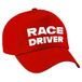 Bellatio Decorations Race driver / auto coureur verkleed pet rood voor dames en heren - Racing team baseball cap - carnaval / kostuum