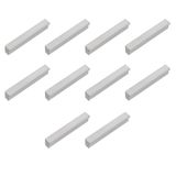 Amig - Pack van 10 Meubelgrepen - 128 Mm - Geanodiseerd Zilver - Gemaakt van Aluminium - Voor Keuken- en Badmeubels - Mod. 849