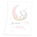 Herding Babydeken, Little Bunny-motief, 75 x 100 cm, polyester, wit
