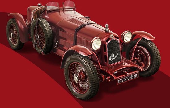 Italeri 4708S 1:12 Alfa Romeo 8C/2300 1931-33, modelbouw, bouwpakket, standmodelbouw, knutselen, hobby, lijmen, plastic bouwpakket, rood