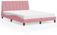 vidaXL Bedframe "Hanko" fluweel roze 120x200 cm