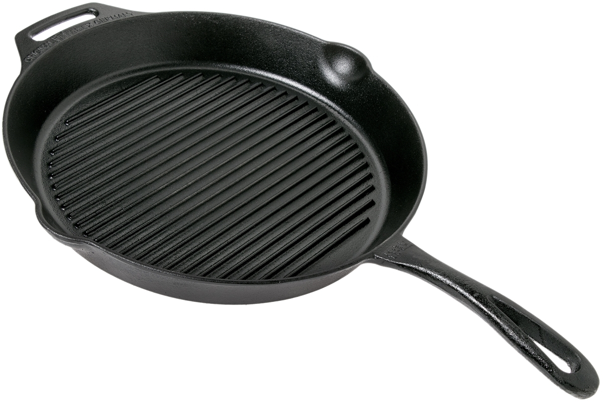 Petromax gietijzeren grillpan/ skillet 35 cm met steel