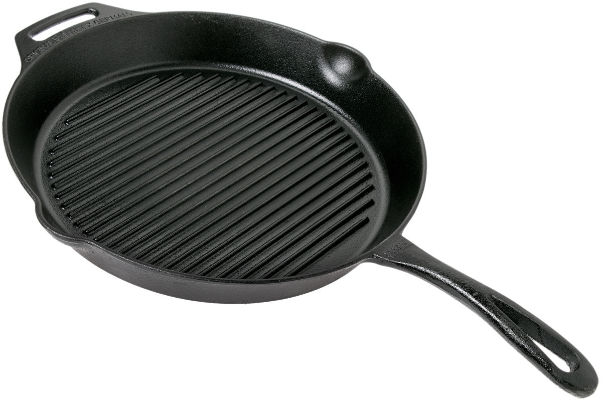 Petromax Gietijzeren Grillpan/Skillet 35 cm met Steel