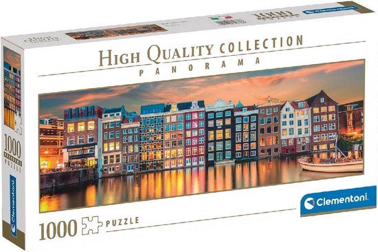 Clementoni PZL 1000 PANORAMA HQC BRIGHT AMSTERDAM =2024= - Legpuzzel - 14+ jaar - Blauw