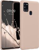 kwmobile telefoonhoesje geschikt voor Samsung Galaxy A21s - Hoesje voor smartphone - Back cover in kokosmelk