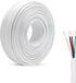 inodiref 10 Meter Flexibele PVC Koperkabel 28AWG Flexibele Kabels Ronde Wit PVC Elektrische Draad Buitendiameter 3 MM