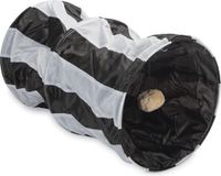 Beeztees Cruzzle Kattentunnel Nylon Zwart/Wit 50x26x26 cm