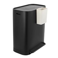 happimess Beni Recycling 16-Gallon Dubbele Emmer Stap-Open Huis, Slaapkamer, Badkamer, Woonkamer, Kantoor, Keuken Prullenbak, Zwart