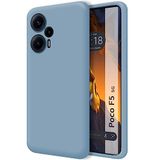 Tumundosmartphone Ultrazachte beschermhoes van vloeibare siliconen voor Xiaomi Poco F5 5G, blauw