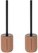 Tendance Toiletborstel Provence - 2x - Lichtbruin - H40 x D10 cm - Polyresin