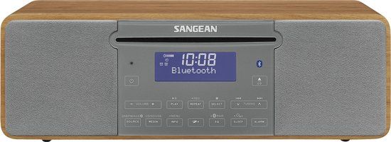 Sangean DDR-47BT, digitale radio, CD, DAB+, BT, houten cabinet