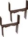 Geli Set van 4 verstelbare metalen balkon/muurbeugels 12 t/m 23,5 cm in de kleur bruin