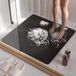 Tapis de douche antidérapant Bol - 68 x 68 cm - Noir - PVC