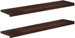 vidaXL Tapis d'escalier 2 pcs 120 x 25 x 2 cm Brun foncé Bois de hêtre massif
