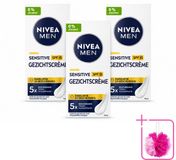 NIVEA MEN Crème pour le visage sensible avec SPF 15 - 75 ml - 3 Pièces