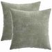 vidaXL - Taie d'oreiller - 2 pièces - HEERLEN - Vert - 35 x 35 cm - Coton satiné