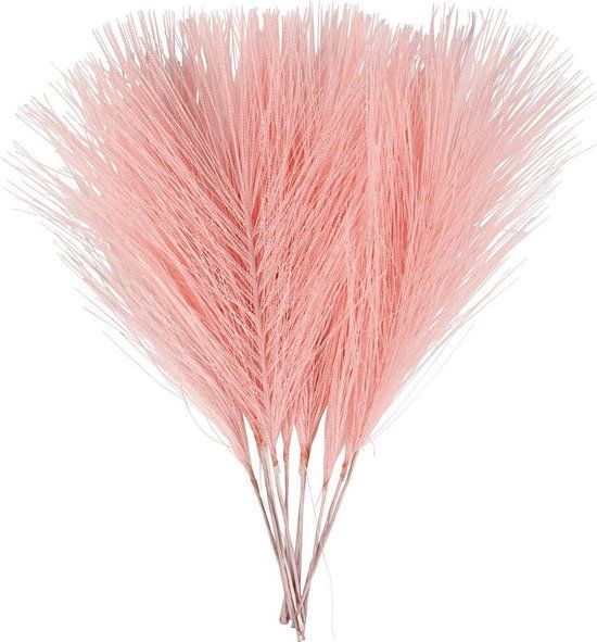 Creotime Kunstveren Zalmroze 15 x 8 cm - 10 Stuks