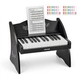 VEVOR Kinderkeyboard, 25 Toetsen, Digitale Houten Piano, Zwart