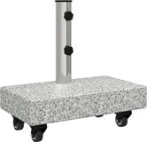 vidaXL Parasolvoet 25 kg Grijs Graniet Rechthoekig