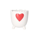 Bloempot Romeo wit 15x15x15,5 cm