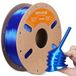 TPU Filament, 1.75 mm pour imprimantes 3D - TPU A90 - Shore 90A - Flexible - Précision dimensionnelle ±0.03 mm - Bobine de 1 kg - Bleu transparent