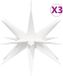 vidaXL Kerstlampen met LED's - 3 stuks - Inklapbaar - 57 cm - Wit