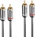 LINDY 35346 RCA Audio Aansluitkabel [2x Cinch-stekker - 2x Cinch-stekker] 2 m Antraciet