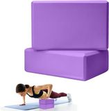 Merkloos / Sans marque CXGZ Precision Industrial Co., Ltd. Yogablokken 2 stuks - Blauw - EVA Schuim - 23 x 15 x 7.6 cm