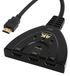 HDMI Splitter - HDMI-schakelaar - 3 ingangen 1 uitgang - 4K UHD - Met knop