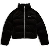 Puma WARDROBE ESS Corduroy Puffer Jacket - Zwart - Dames - XS tot XL