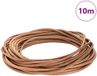 vidaXL Leren koord 1 bruin ø5 mm x 10 m leer