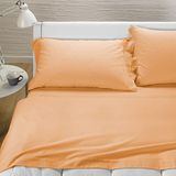 Caleffi Eenkleurig flanellen beddengoedset voor tweepersoonsbed.
