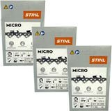 Stihl 3x 1/4" Picco Micro 3 (PM3) chaîne de tronçonneuse 30 cm 1/4" P 1,1 mm 64 TG 3 pièces