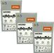 Stihl 3x 1/4" Picco Micro 3 (PM3) zaagketting 30 cm 1/4" P 1,1 mm 64 TG 3 stuks