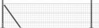vidaXL Euro-hek met betonnen voetstuk 50 x 0,4 m PVC-Coated Staal Mesh