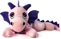 Habibi Magnetron knuffel - Draak - warmte / koelte knuffeldier - magnetron - roze - 33 cm