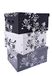 Spetebo Boîte de rangement 49x39x24 - Lot de 3 - Motif floral