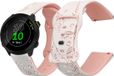 kwmobile bracelet de montre compatible avec Garmin Forerunner 55 / Forerunner 165 / 245 / 645 / 570 42mm - Bracelet de montre avec imprimé en relief - Bracelet de montre de sport en silicone - Design à motif découpé