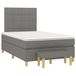 Maison Exclusive - Sommier à lattes de lit avec matelas gris foncé 120x190cm tissu