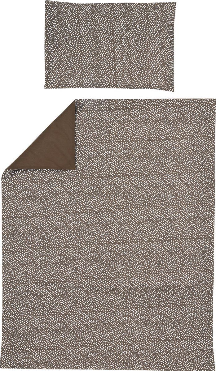 Meyco dekbedovertrek + kussensloop Cheetah/Uni - Chocolate - 120x150cm
