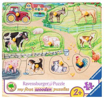 Ravensburger 00.003.689 - Puzzel - Boerderij - Hout - 24 x 18 cm