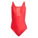 adidas Mujer 3 STRIPES V-BACK SWIMSUIT, pure ruby/lucid red, 48