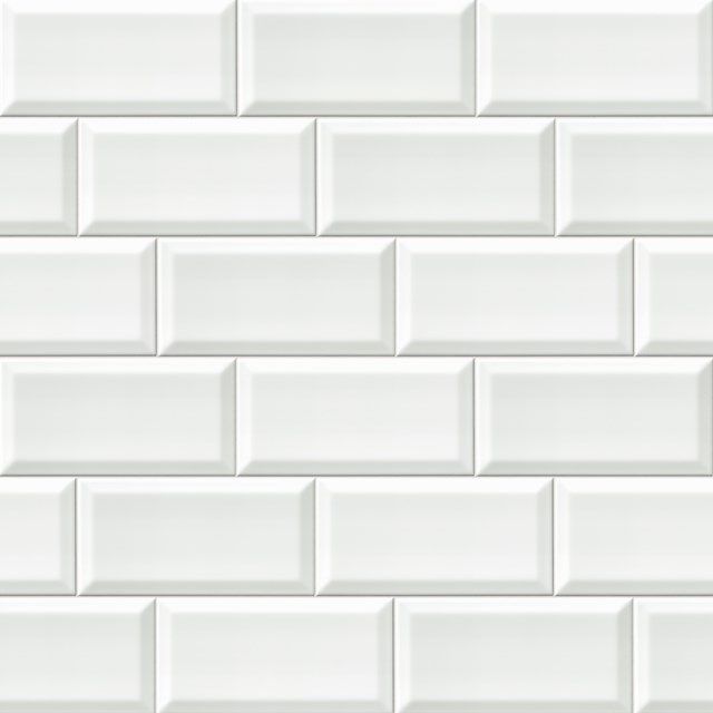 Metro Wandtegel | 10x20cm Uni Wit Glanzend