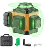 VEVOR Kruislijnlaser 30m Laser Waterpas Zelfnivellerende Lijnlaser 520nm ± 10nm Bouwlaser ± 0,28cm Bij 10m Kruislaser ± 3° 8 Uur Continue Werktijd Incl. Lithiumbatterij Type-C Kabel