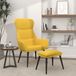 Maison Exclusive - Fauteuil relax avec repose-pieds, moutarde, revêtement en tissu