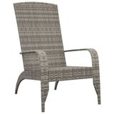 VidaXL Fauteuil Adirondack Assise capitonnée polyrotin acier gris